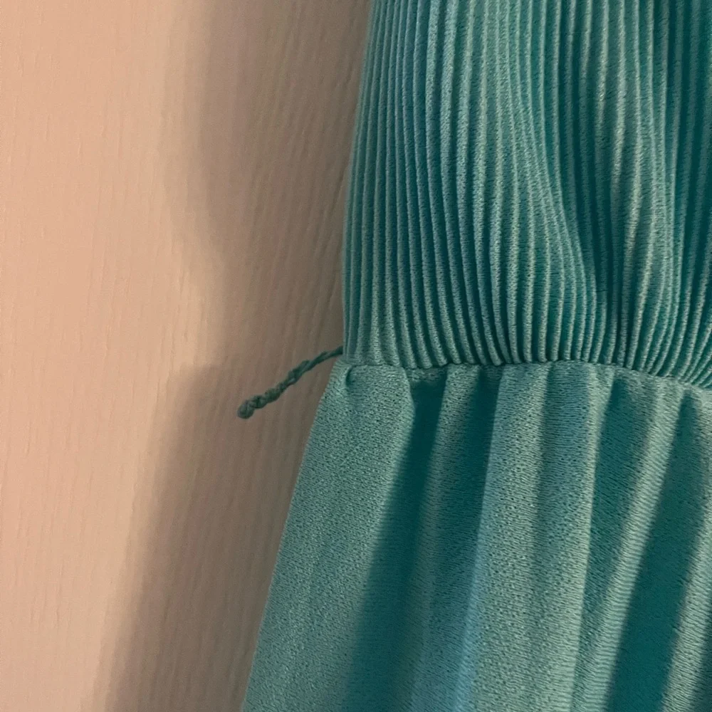 Vintage Wide-Leg Teal Jumpsuit - Picture 6 of 7